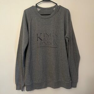 grey king college london vintage sweatshirt large